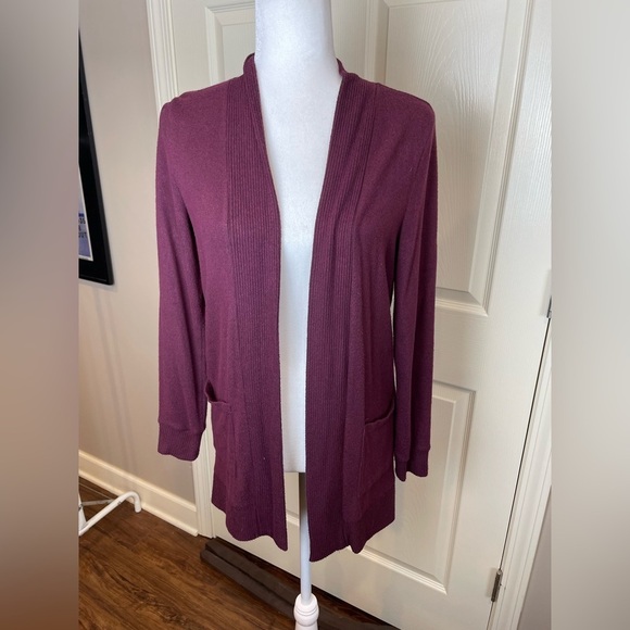 Two stitch fix long line cardigans small wine burgundy colors one cashmere - Picture 7 of 10